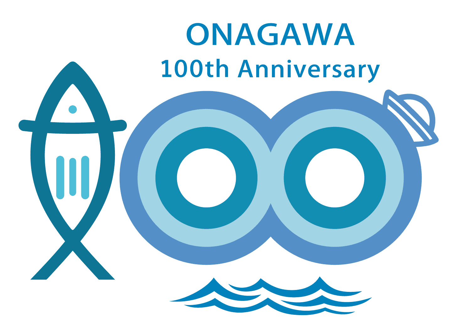 女川町町制施行100周年記念ロゴマーク